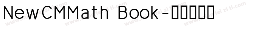 NewCMMath Book字体转换